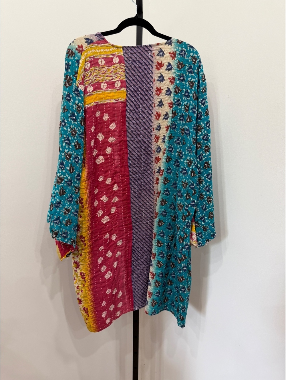 Colorful Kantha Patchwork Bohemian Style Kimono Cardigan Indian